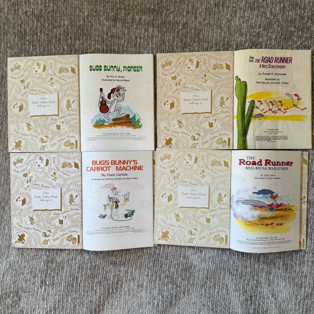 Vintage Little Golden Books Lot – Bugs Bunny & Road Runner – Set of 4 - Picture 4 of 5